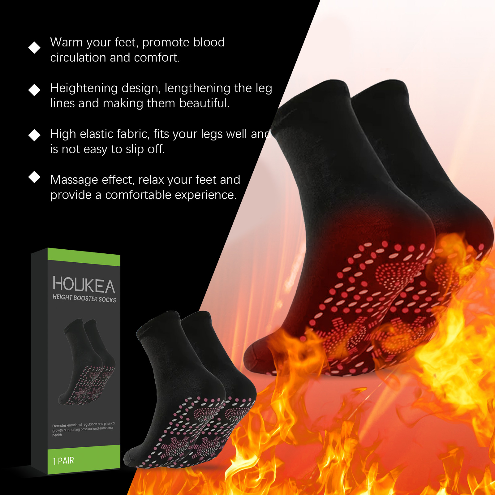 جوارب قدم ذاتية التسخين، جوارب - مراجعة Sports Socks وسعره