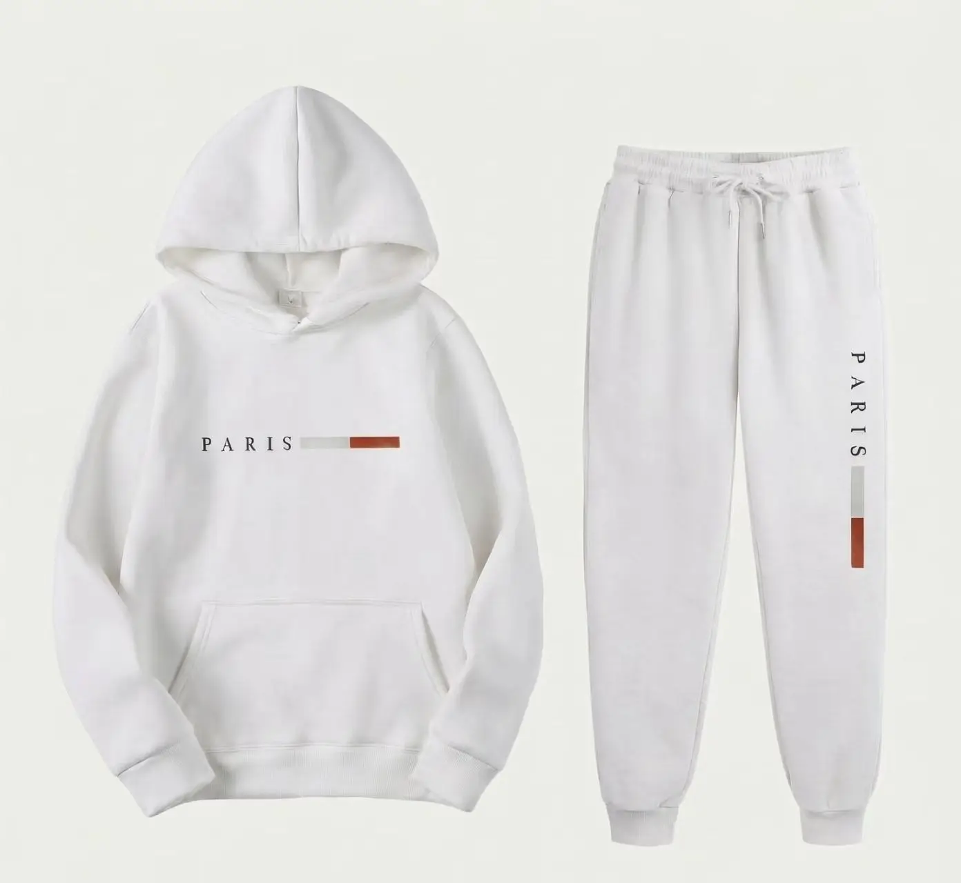 طقم هودي رجالي بطبعة باريس، يت - مراجعة Joggers Pants وسعره