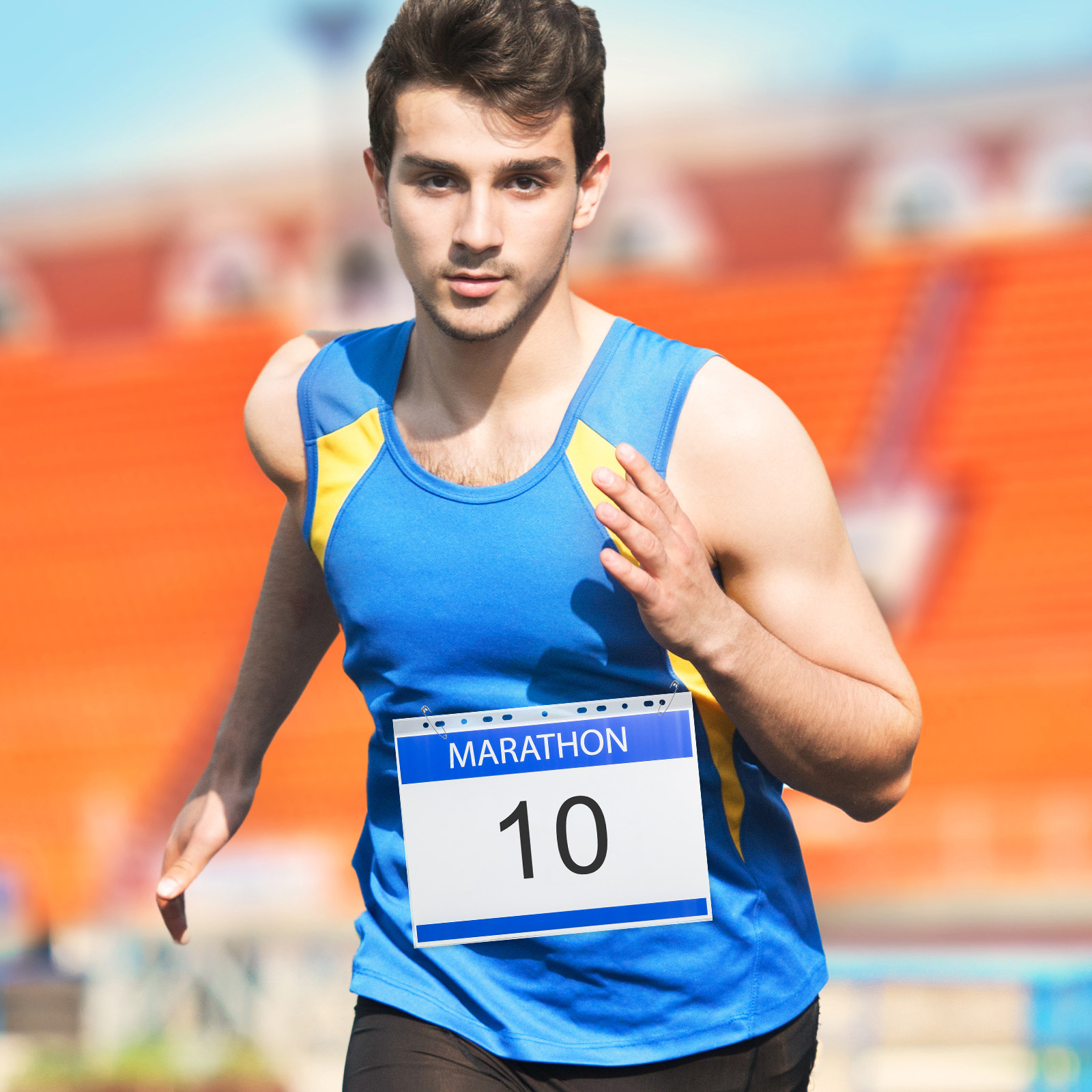 100 قطعة من حاملات بطاقات التس - مراجعة Race Bib وسعره